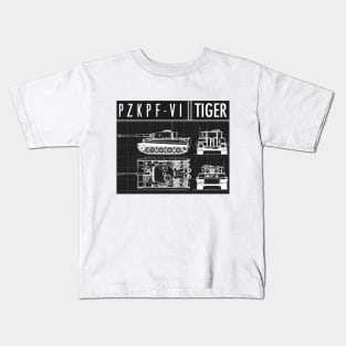 PZKPFW VI BLUEPRINT Kids T-Shirt